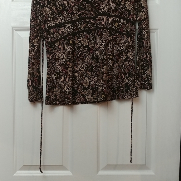 TOMORROWS MOTHER Size S Brown Floral Maternity Top - Picture 5 of 7